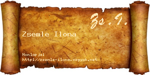 Zsemle Ilona névjegykártya