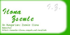 ilona zsemle business card